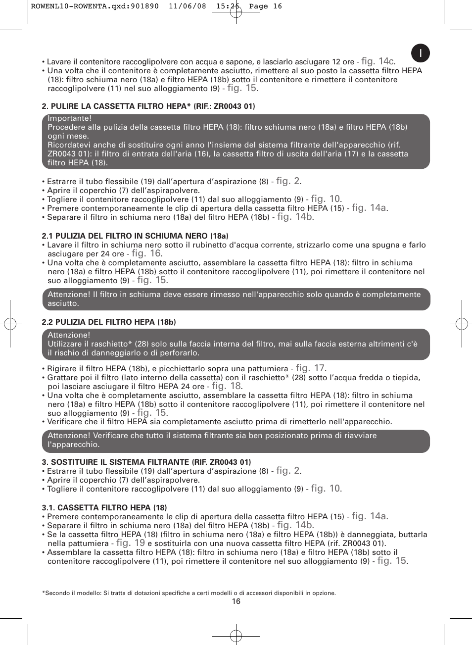 ROWENTA COSMO RO3623 User Manual | Page 20 / 122