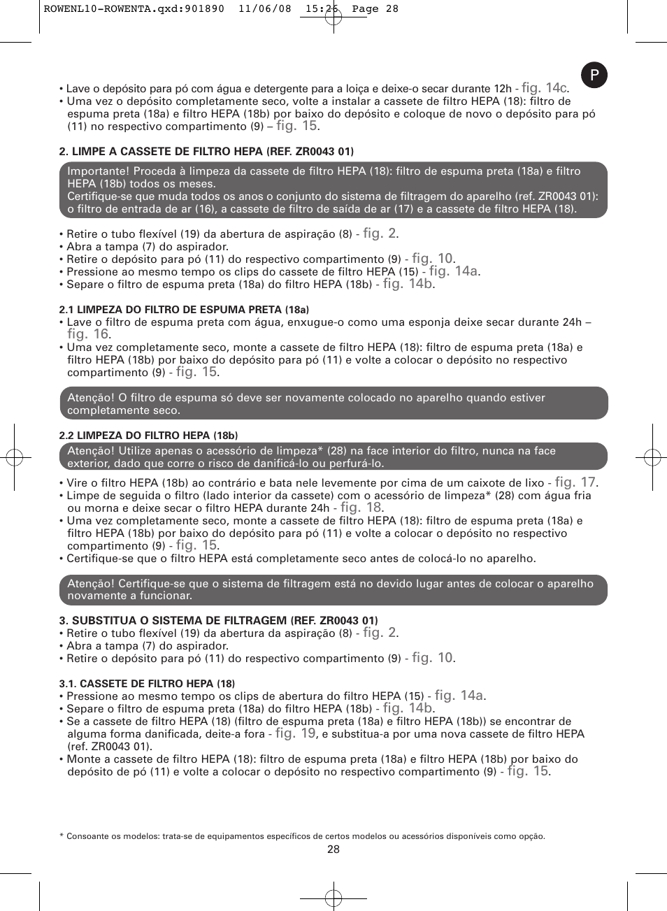 ROWENTA COSMO RO3623 User Manual | Page 32 / 122