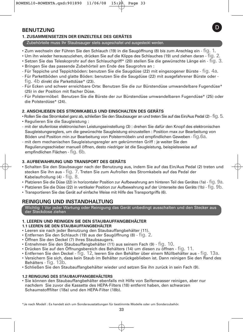 ROWENTA COSMO RO3623 User Manual | Page 37 / 122