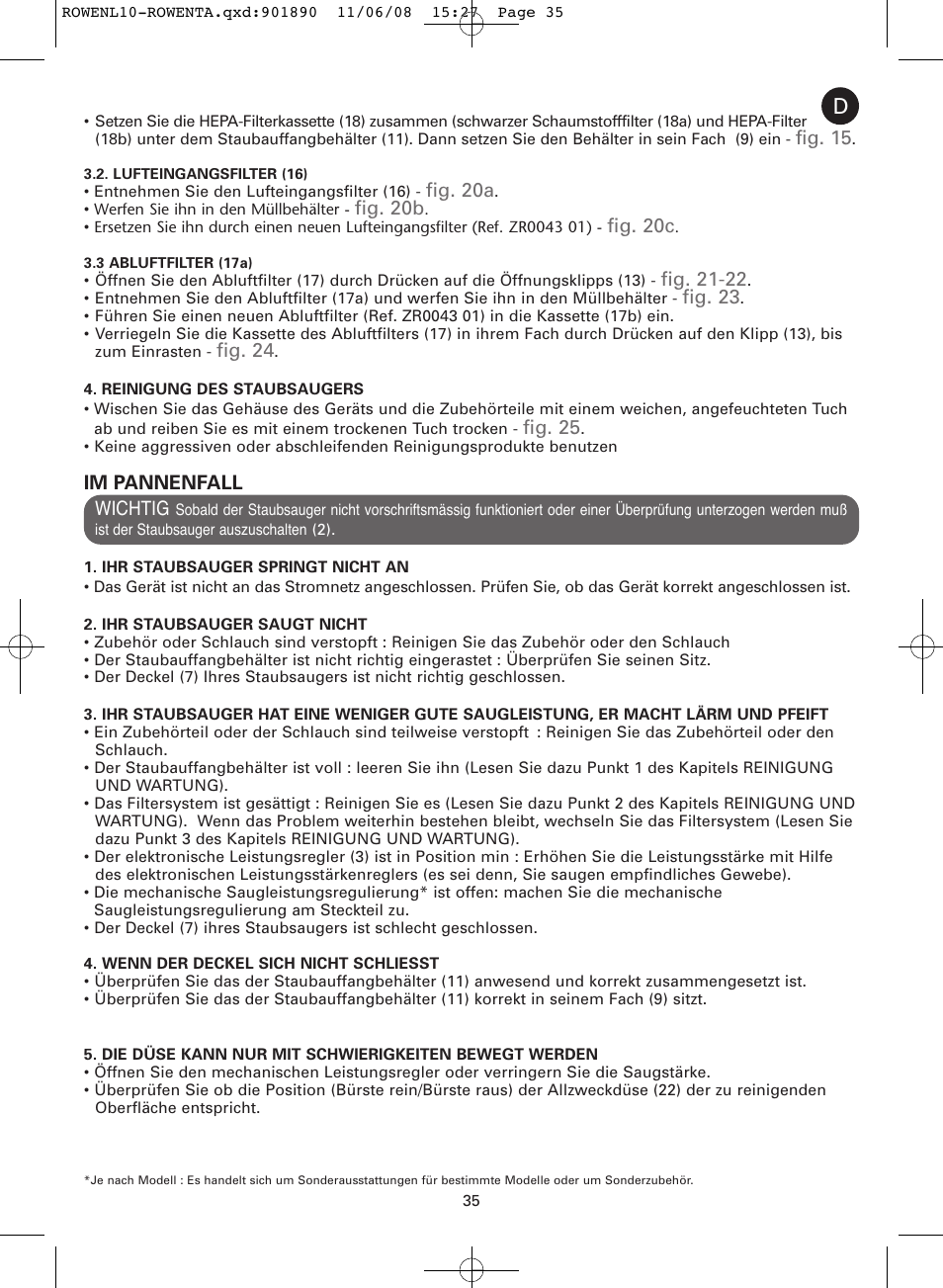 ROWENTA COSMO RO3623 User Manual | Page 39 / 122