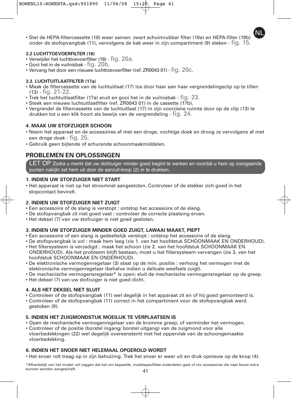 ROWENTA COSMO RO3623 User Manual | Page 45 / 122