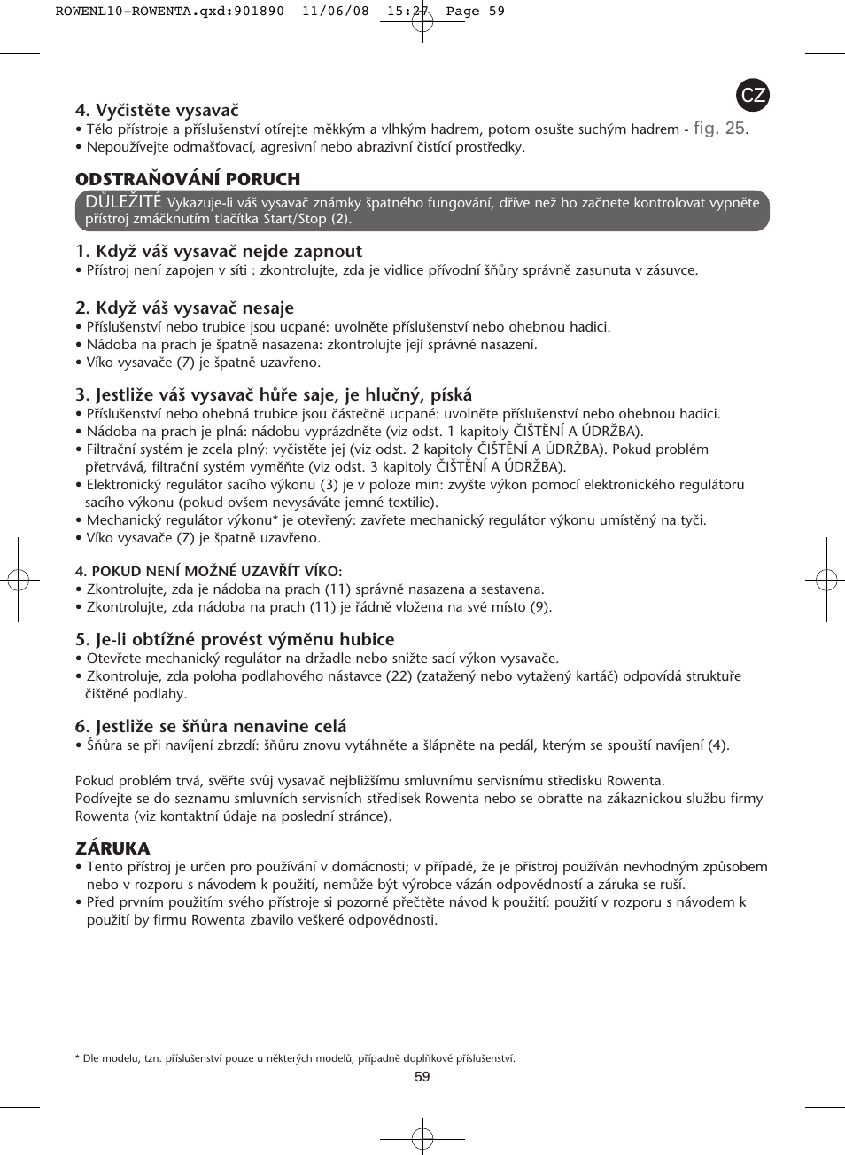 ROWENTA COSMO RO3623 User Manual | Page 63 / 122