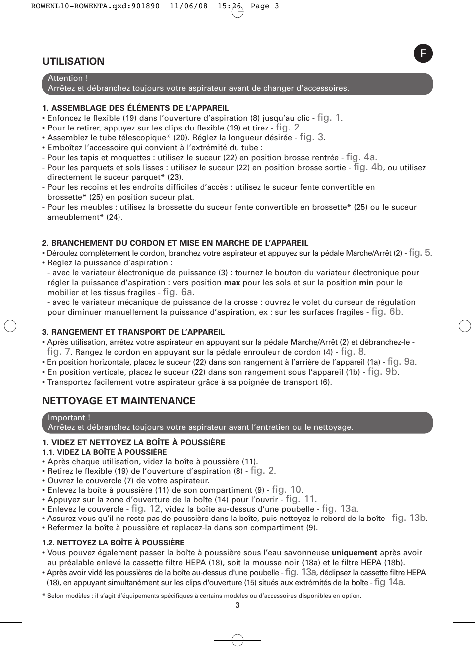 ROWENTA COSMO RO3623 User Manual | Page 7 / 122