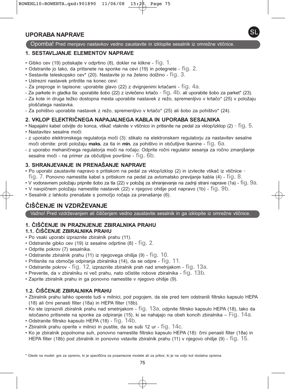 ROWENTA COSMO RO3623 User Manual | Page 79 / 122