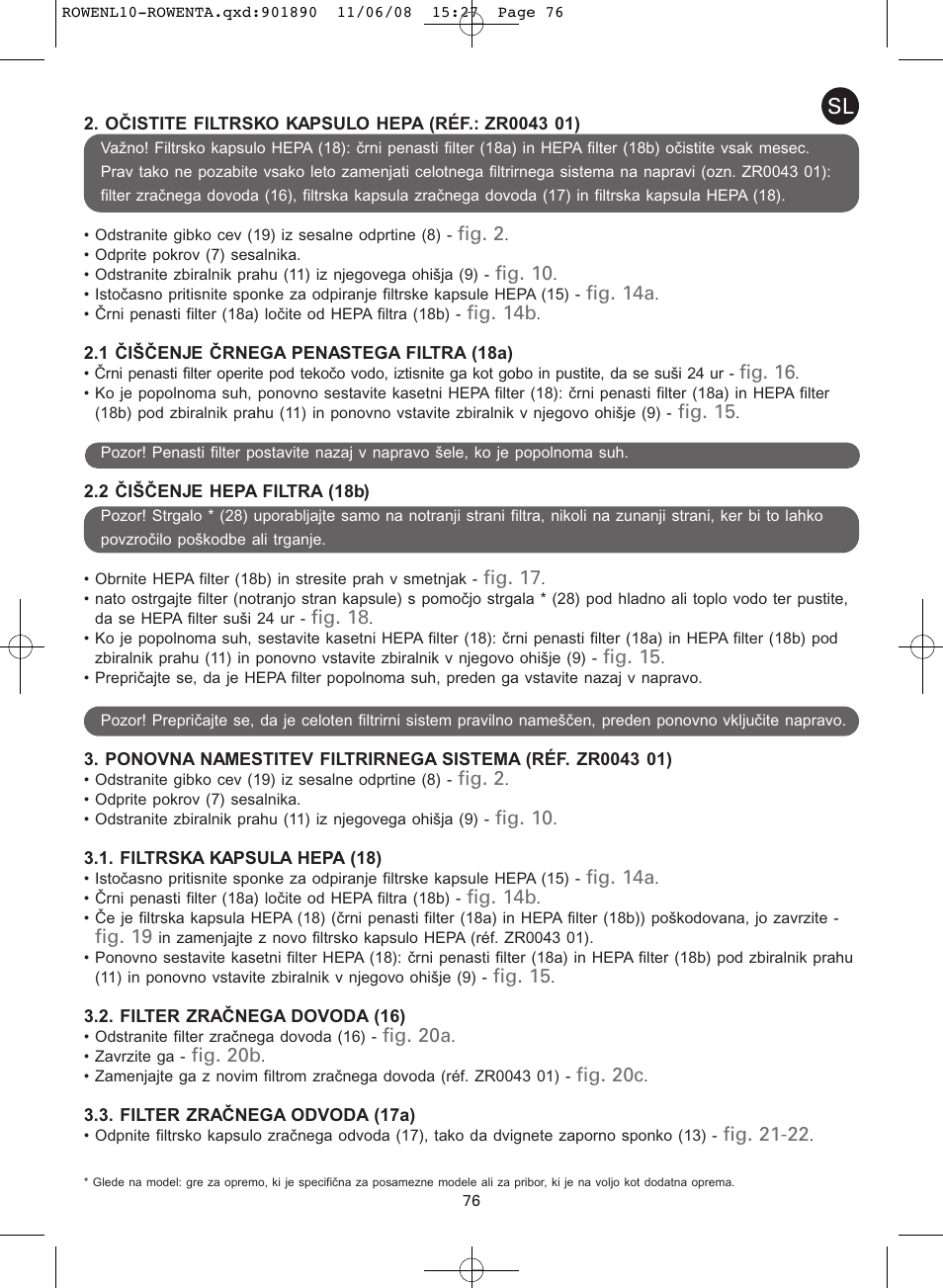 ROWENTA COSMO RO3623 User Manual | Page 80 / 122