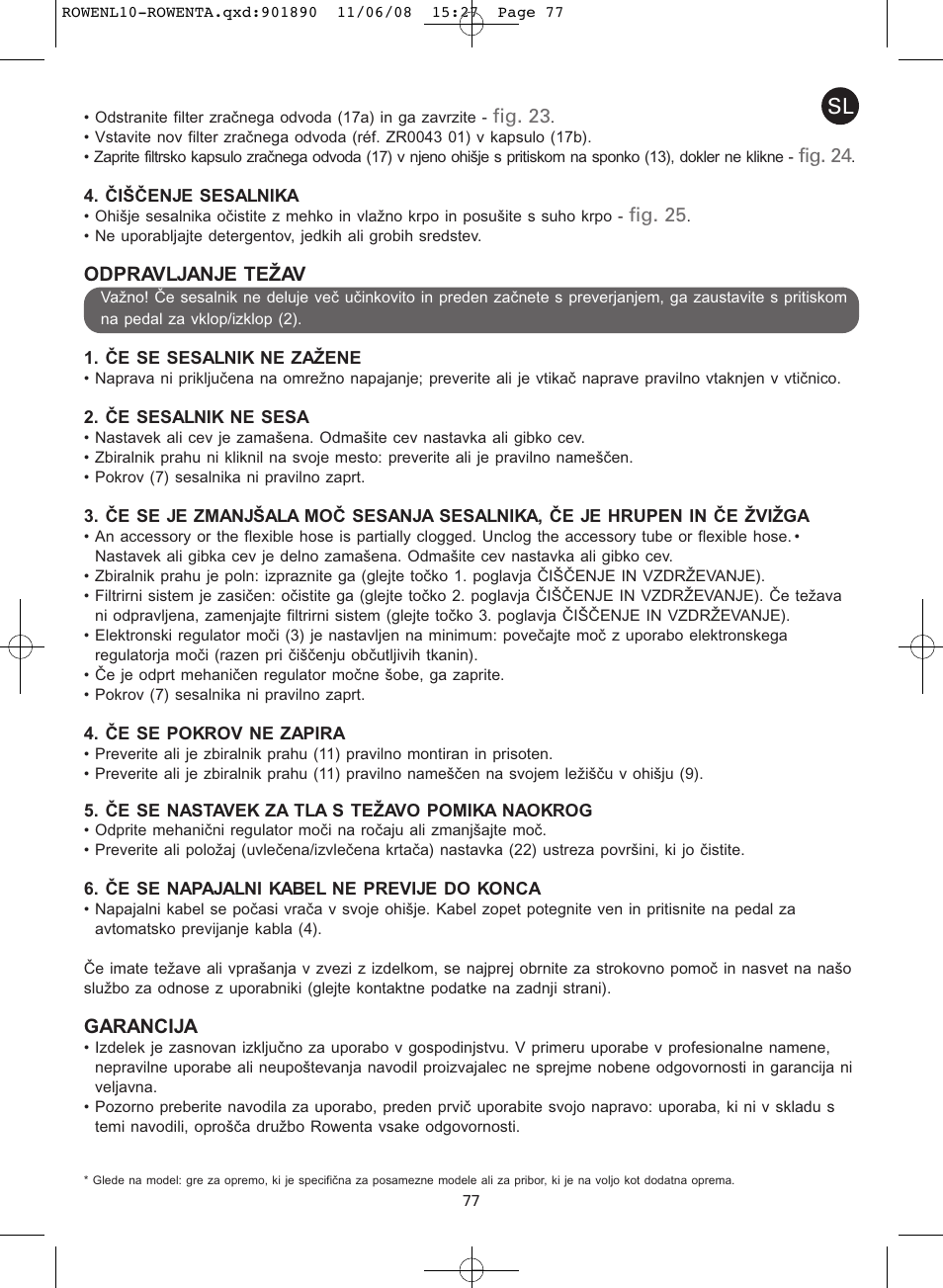 ROWENTA COSMO RO3623 User Manual | Page 81 / 122