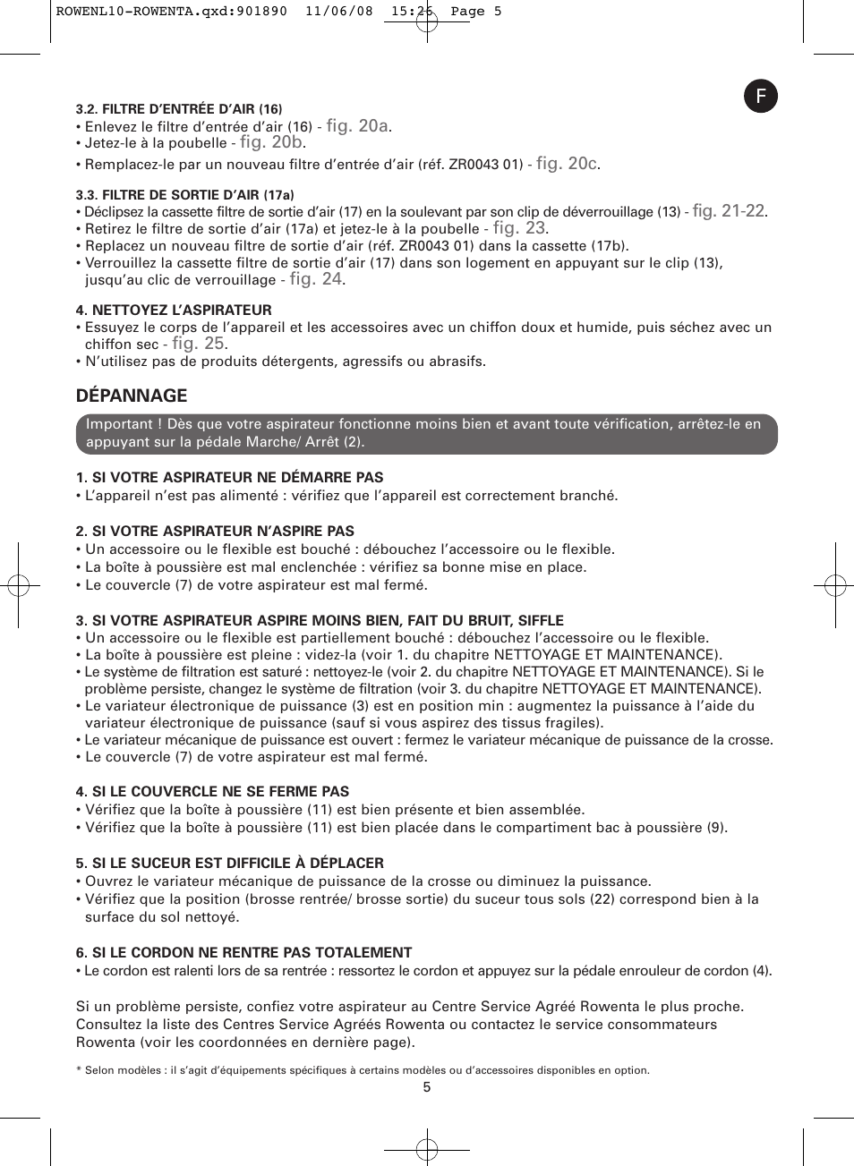 ROWENTA COSMO RO3623 User Manual | Page 9 / 122