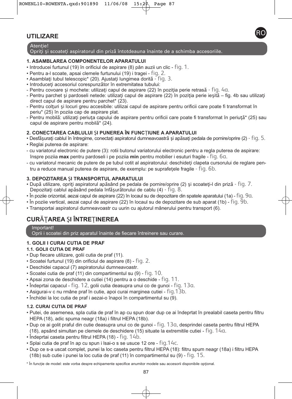 ROWENTA COSMO RO3623 User Manual | Page 91 / 122