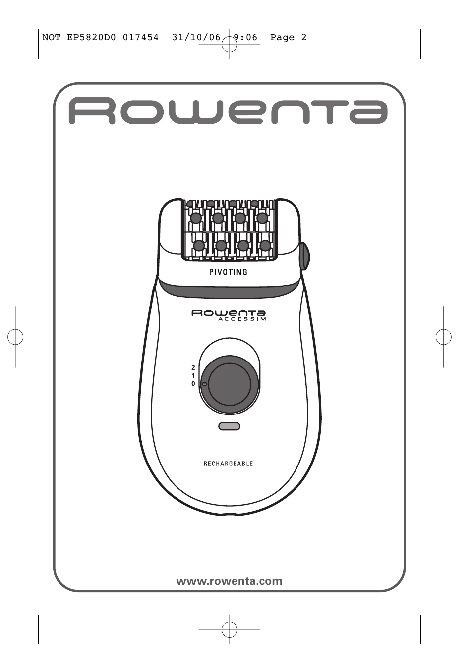 ROWENTA ACCESSIM EP5820 User Manual | 65 pages