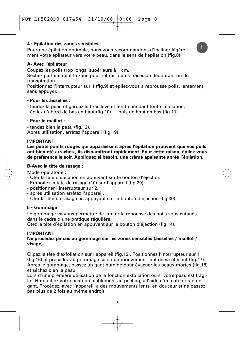ROWENTA ACCESSIM EP5820 User Manual | Page 12 / 65
