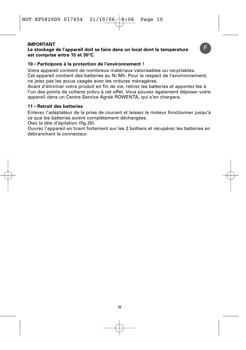 ROWENTA ACCESSIM EP5820 User Manual | Page 14 / 65