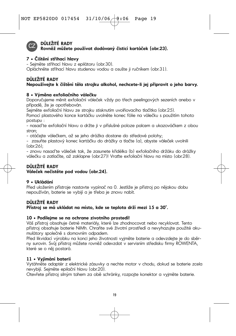 ROWENTA ACCESSIM EP5820 User Manual | Page 23 / 65