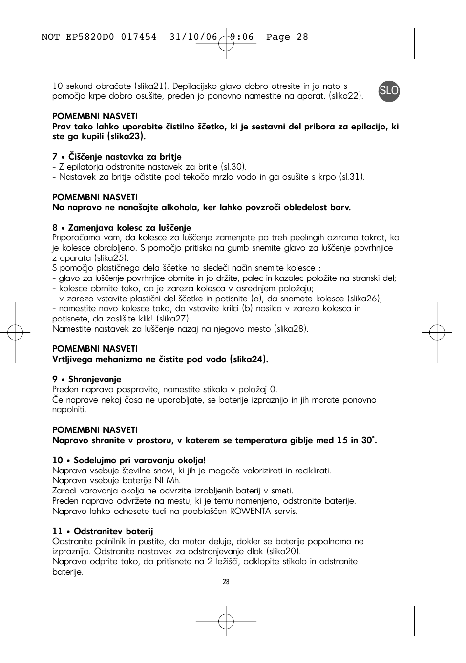 ROWENTA ACCESSIM EP5820 User Manual | Page 32 / 65