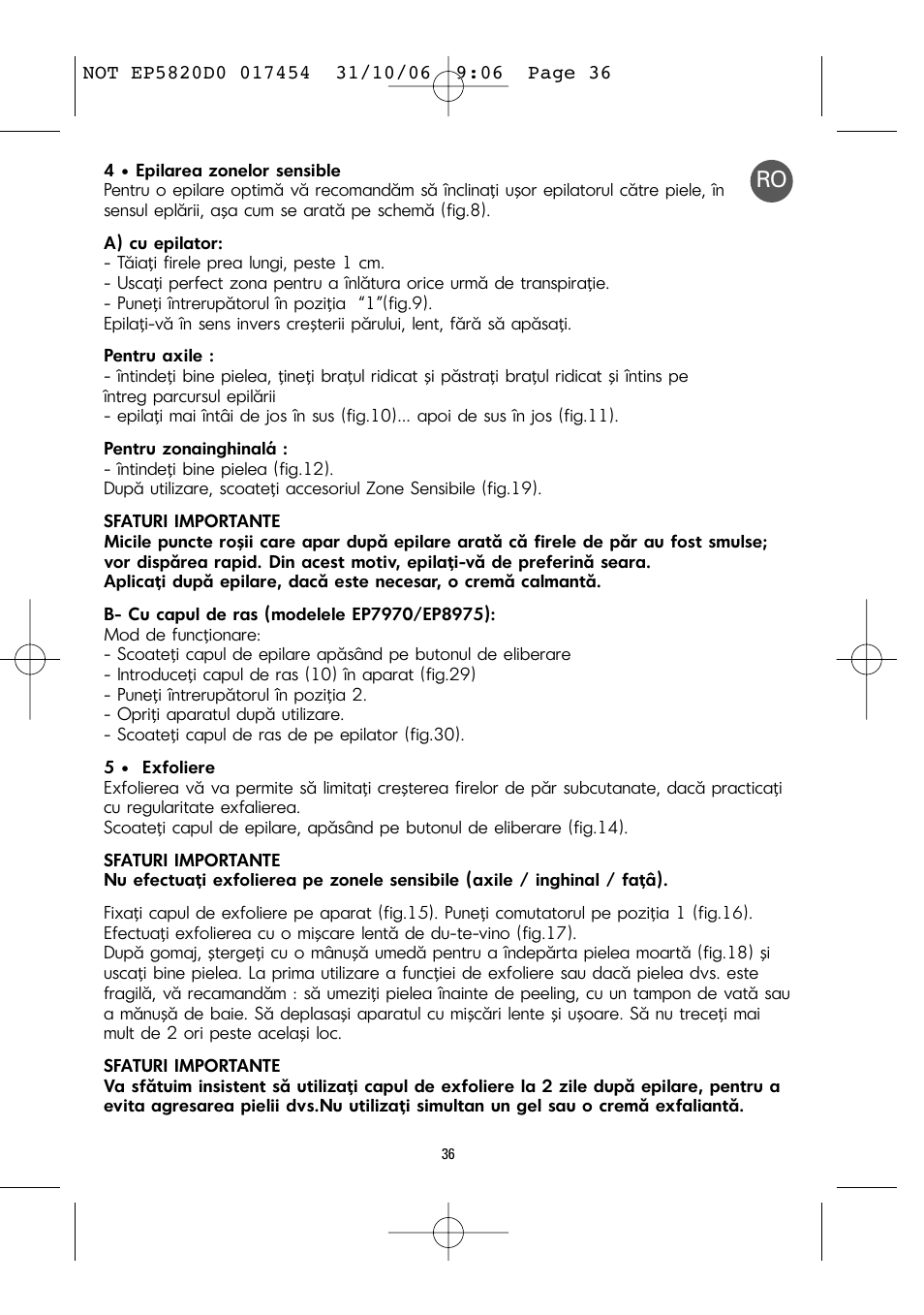 ROWENTA ACCESSIM EP5820 User Manual | Page 40 / 65