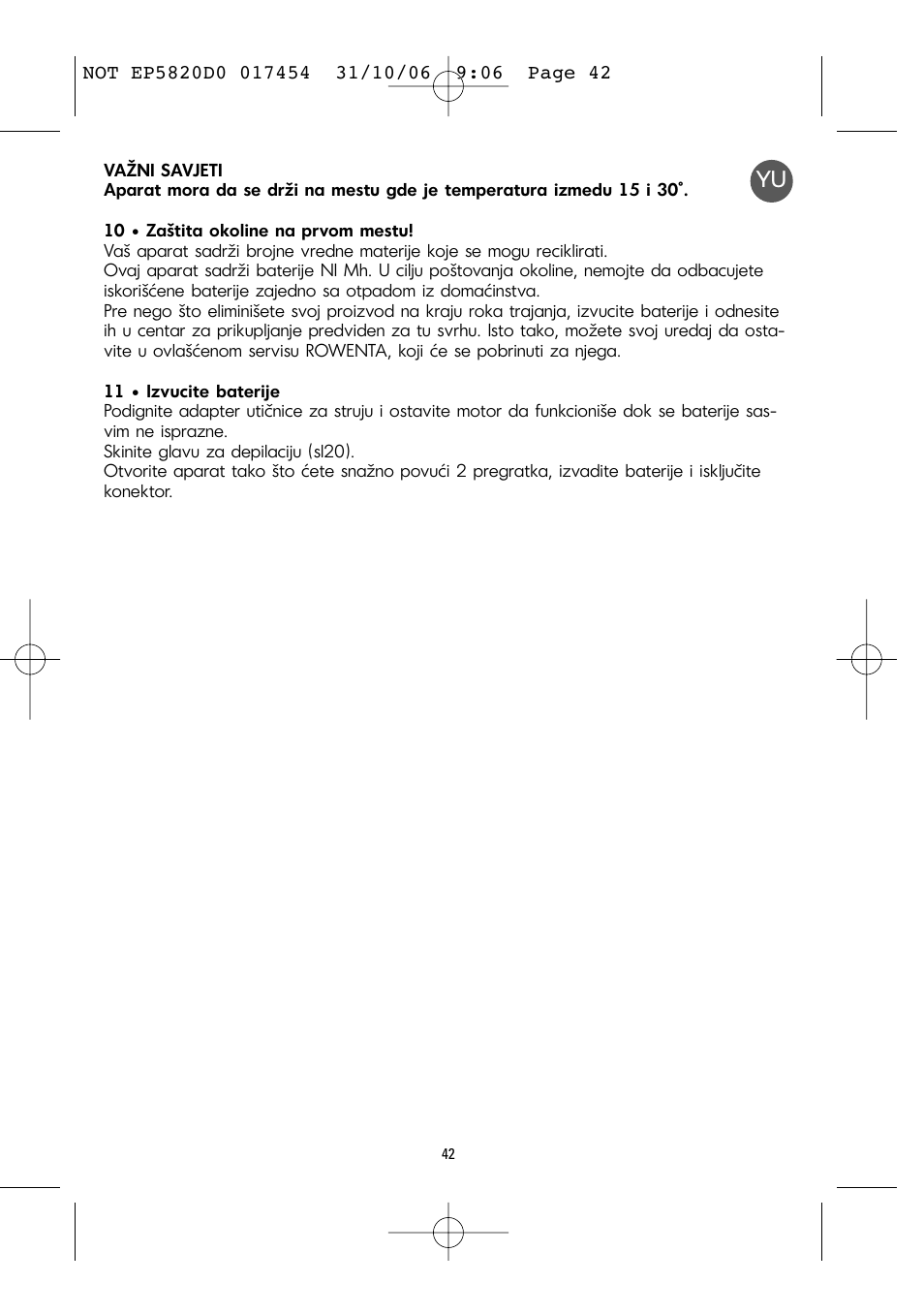 ROWENTA ACCESSIM EP5820 User Manual | Page 46 / 65