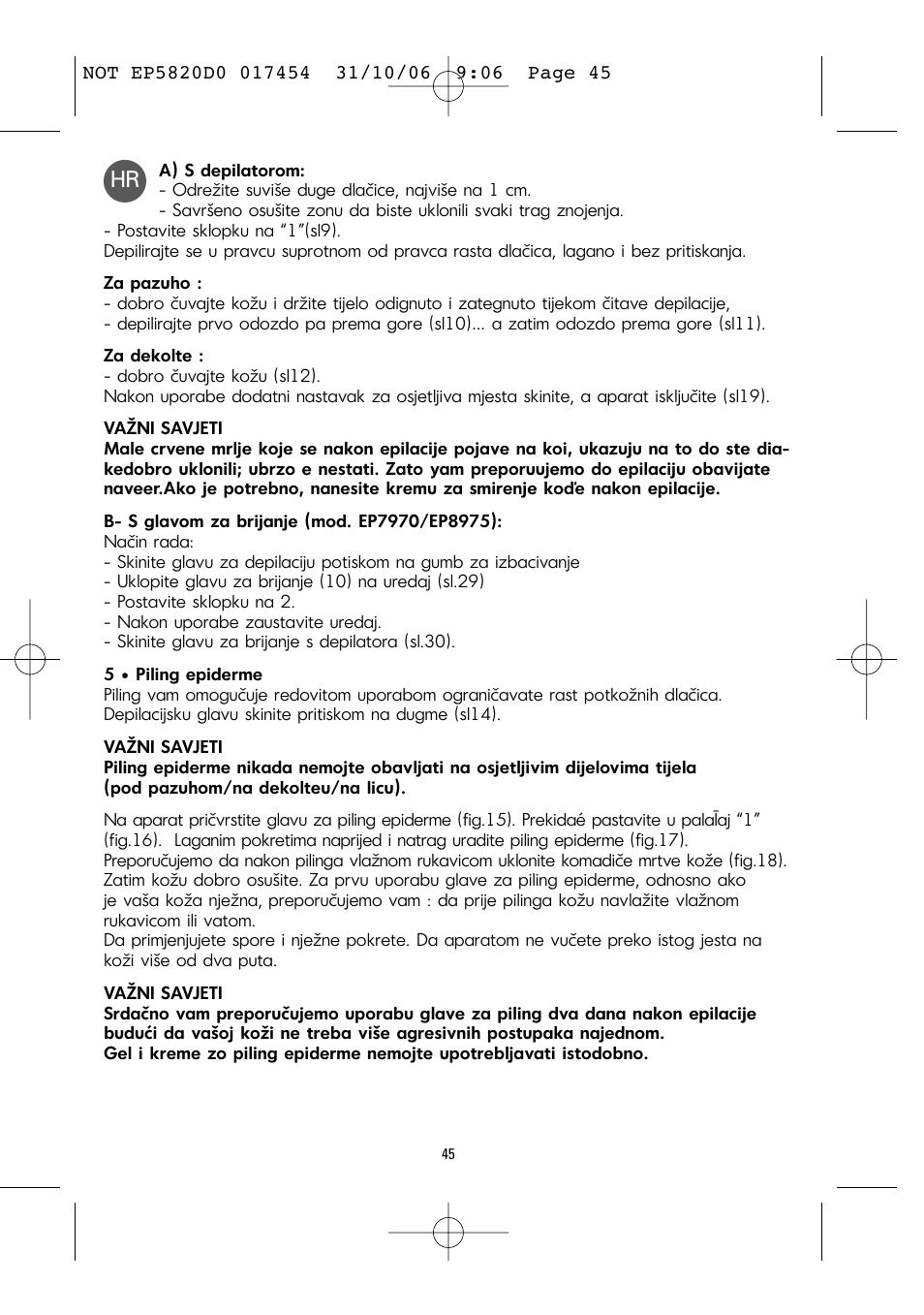 ROWENTA ACCESSIM EP5820 User Manual | Page 49 / 65