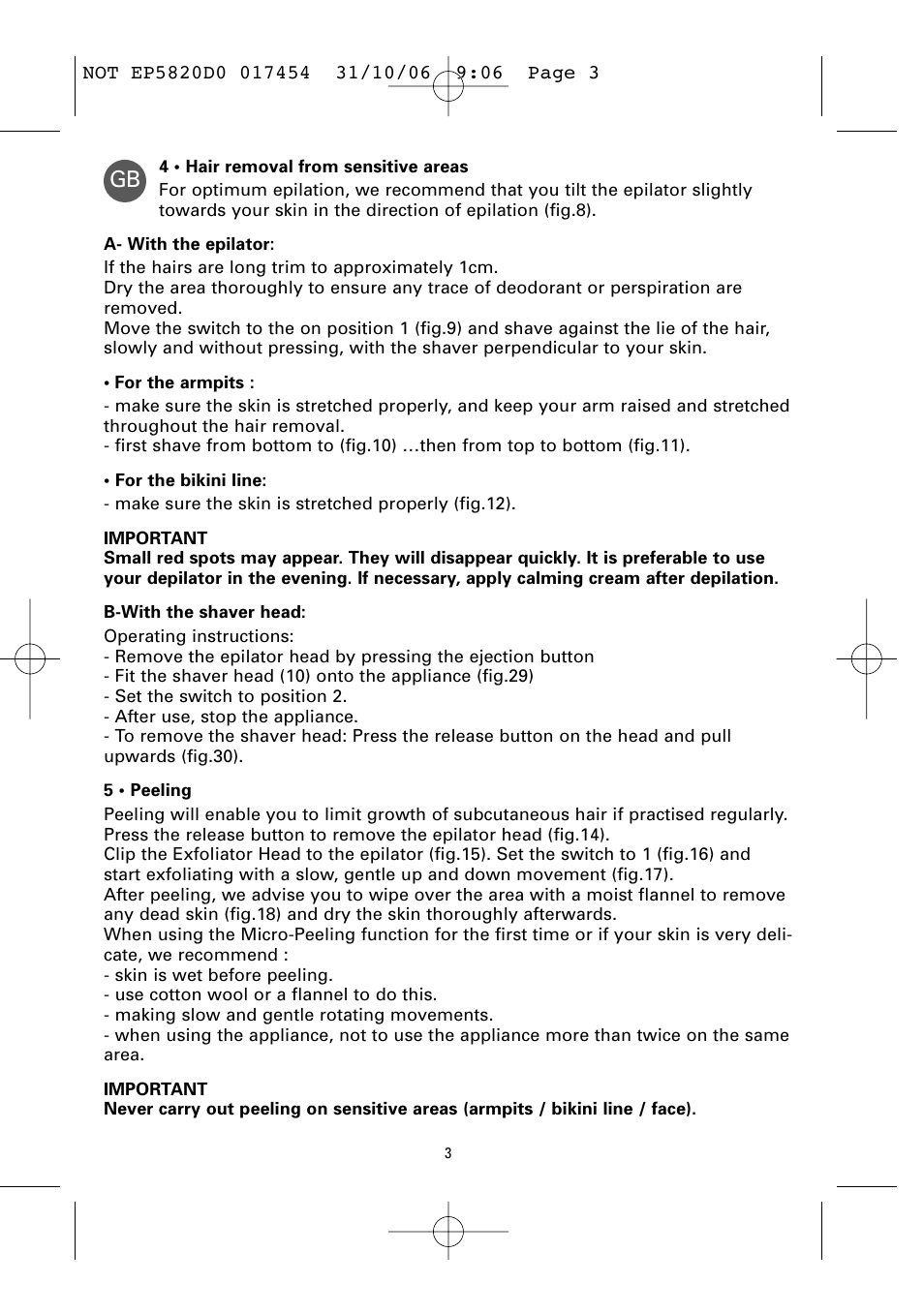 ROWENTA ACCESSIM EP5820 User Manual | Page 7 / 65
