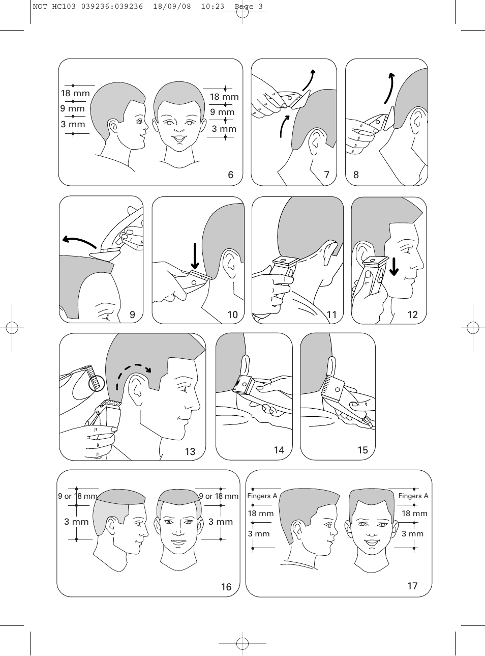ROWENTA PERFECT LINE HC1037 User Manual | Page 3 / 40