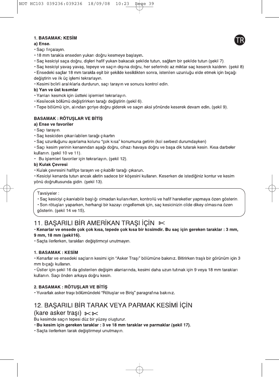 ROWENTA PERFECT LINE HC1037 User Manual | Page 39 / 40