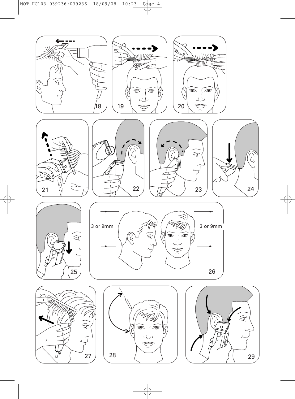 ROWENTA PERFECT LINE HC1037 User Manual | Page 4 / 40