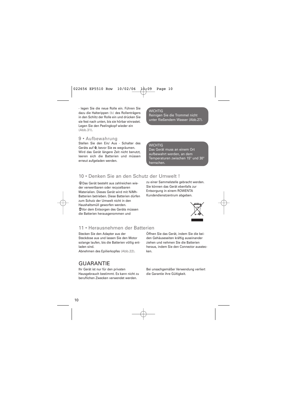 Guarantie | ROWENTA ACCESSIM EP5510 User Manual | Page 14 / 90