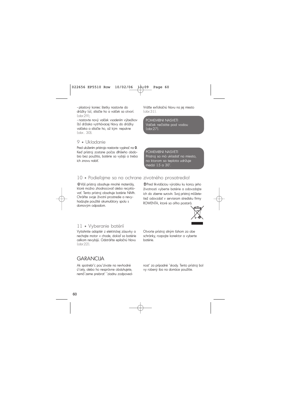 Garancija | ROWENTA ACCESSIM EP5510 User Manual | Page 64 / 90