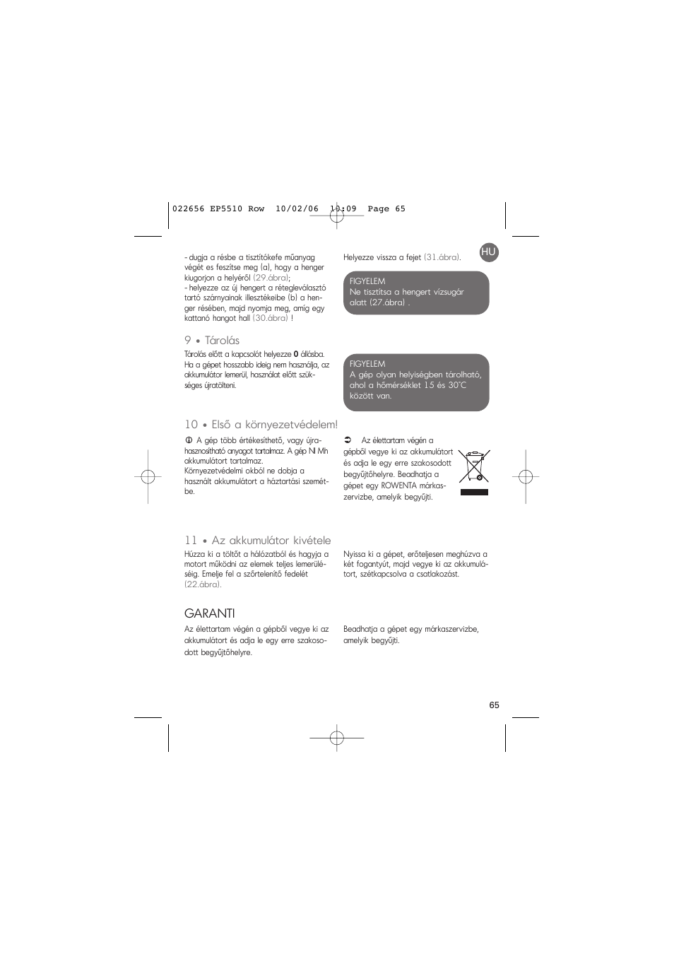 Garanti | ROWENTA ACCESSIM EP5510 User Manual | Page 69 / 90