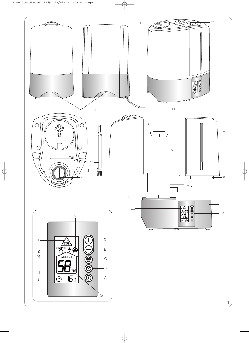 ROWENTA VITALITY HU5010 User Manual | Page 4 / 20