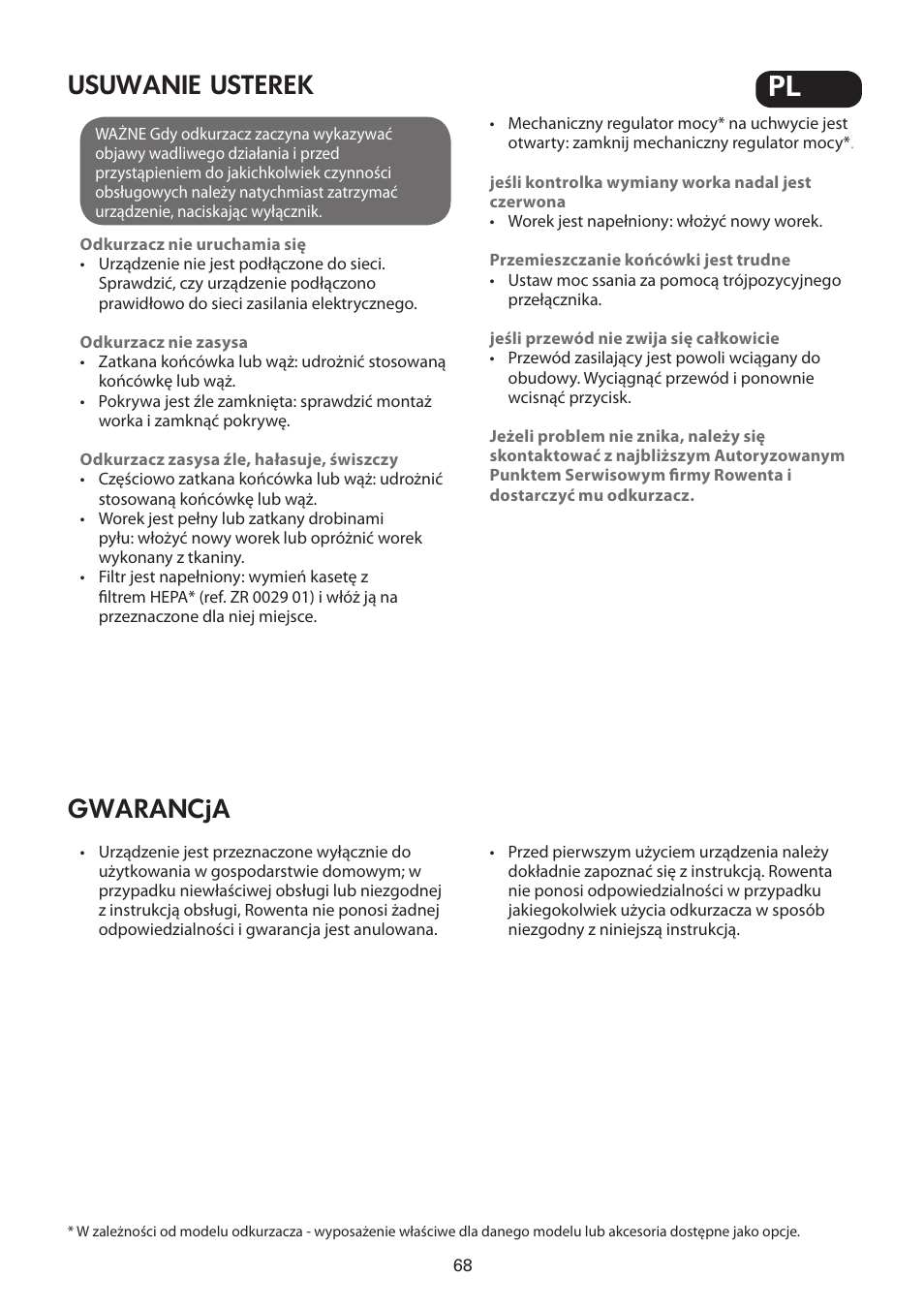 5$1&m | ROWENTA SILENCE FORCE UPGRADE RO4627 User Manual | Page 68 / 69
