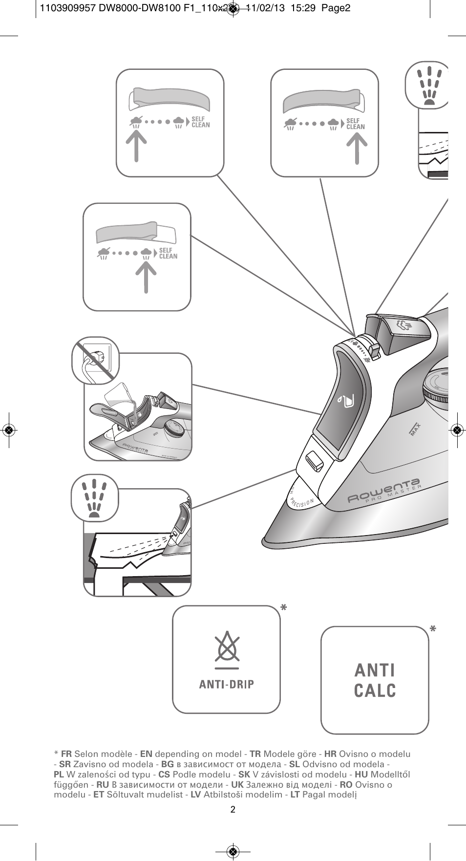 ROWENTA Pro Master DW8120 User Manual | Page 2 / 68