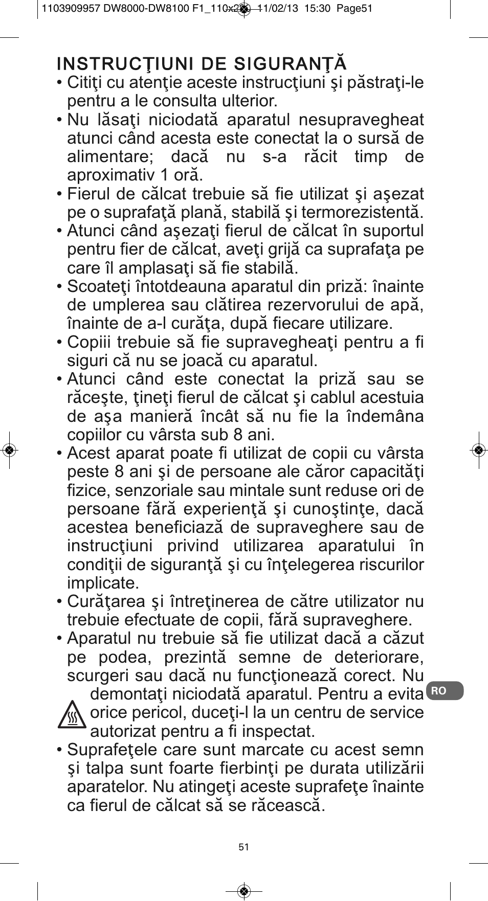 ROWENTA Pro Master DW8120 User Manual | Page 51 / 68