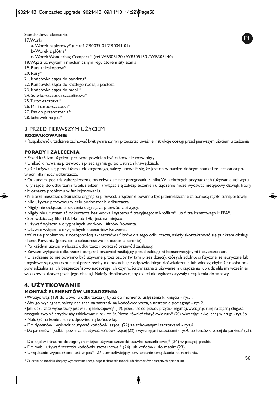 ROWENTA COMPACTEO UPGRADE RO1795 User Manual | Page 61 / 112