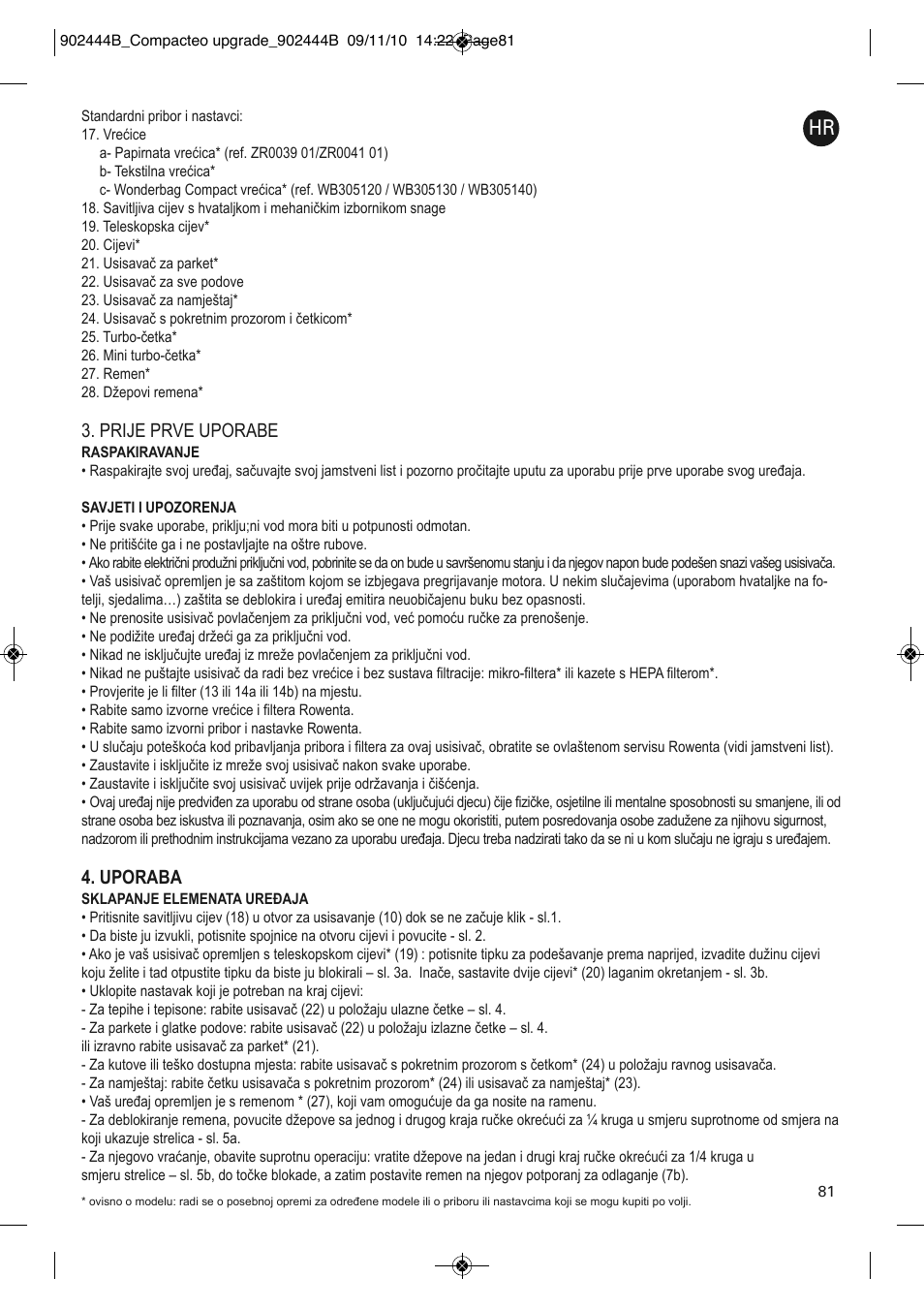 ROWENTA COMPACTEO UPGRADE RO1795 User Manual | Page 86 / 112