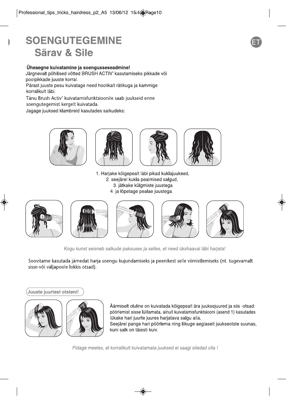 ROWENTA BRUSH ACTIV VOLUME & SHINE CF9320 User Manual | Page 106 / 122