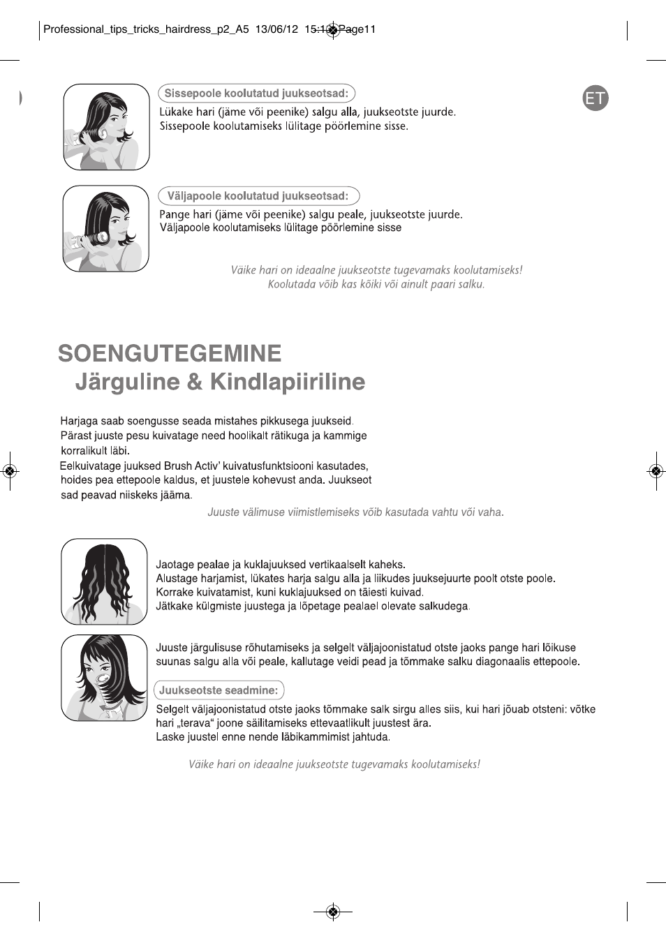 ROWENTA BRUSH ACTIV VOLUME & SHINE CF9320 User Manual | Page 107 / 122