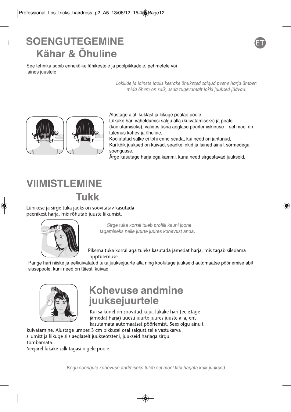 ROWENTA BRUSH ACTIV VOLUME & SHINE CF9320 User Manual | Page 108 / 122