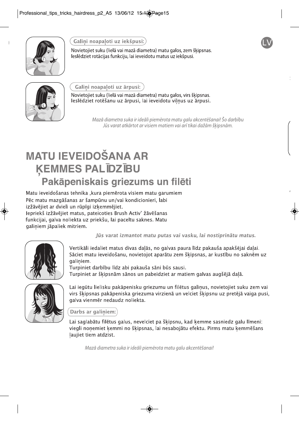 ROWENTA BRUSH ACTIV VOLUME & SHINE CF9320 User Manual | Page 111 / 122