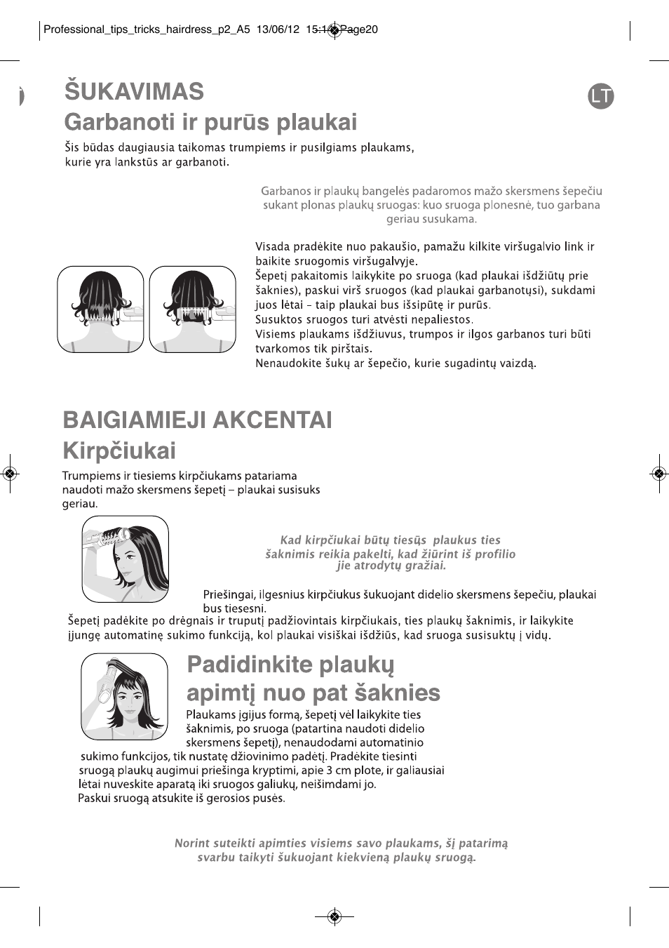 ROWENTA BRUSH ACTIV VOLUME & SHINE CF9320 User Manual | Page 116 / 122
