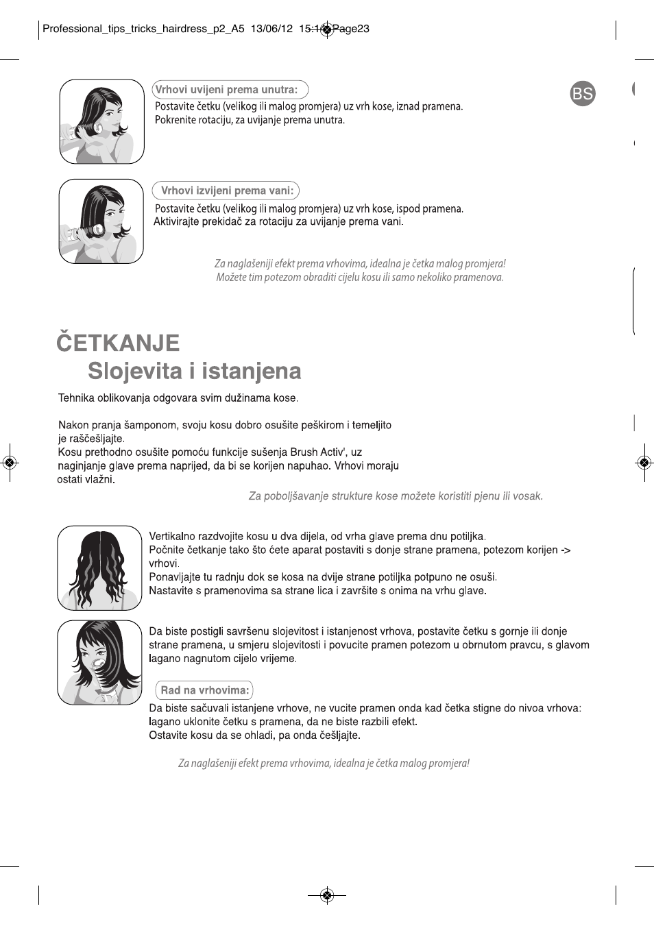 ROWENTA BRUSH ACTIV VOLUME & SHINE CF9320 User Manual | Page 119 / 122