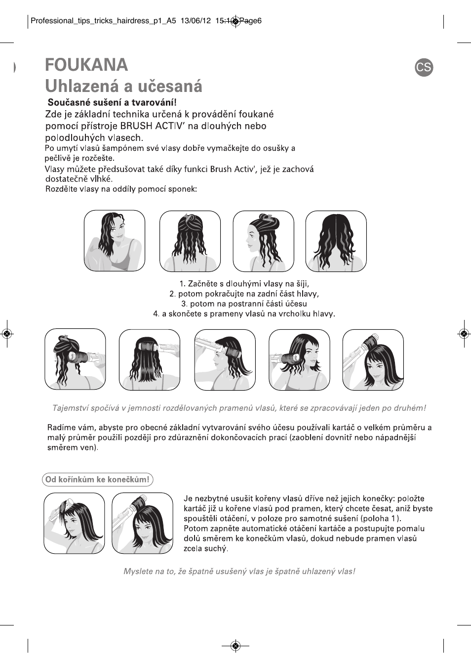 ROWENTA BRUSH ACTIV VOLUME & SHINE CF9320 User Manual | Page 62 / 122