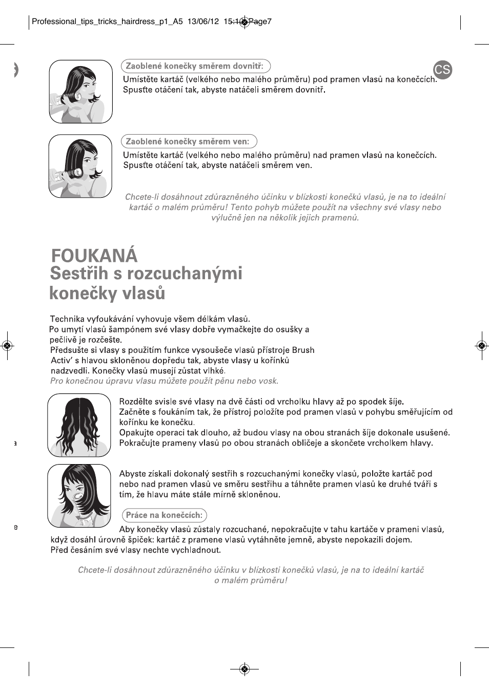 ROWENTA BRUSH ACTIV VOLUME & SHINE CF9320 User Manual | Page 63 / 122