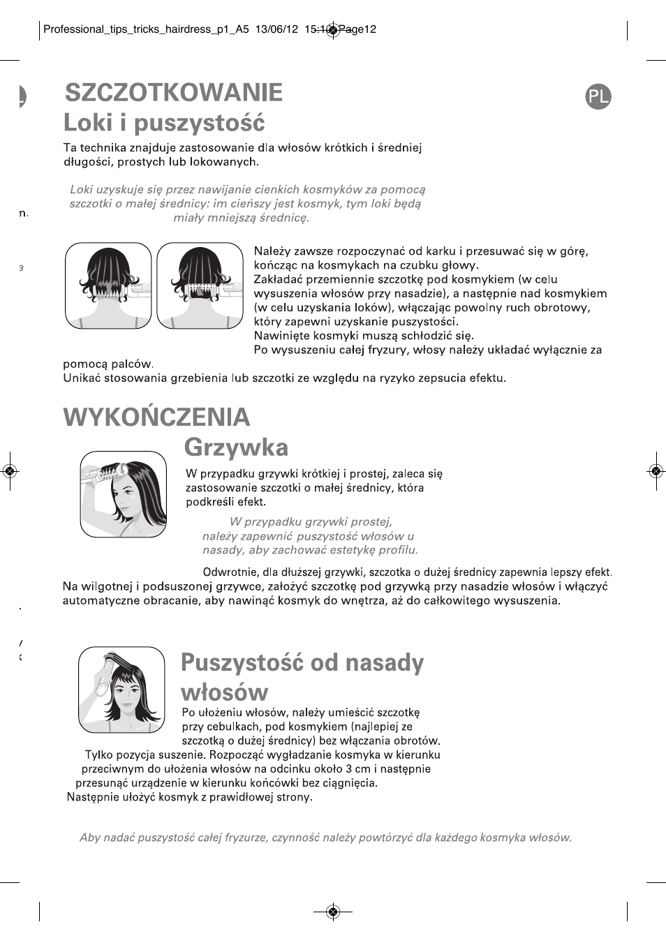ROWENTA BRUSH ACTIV VOLUME & SHINE CF9320 User Manual | Page 68 / 122