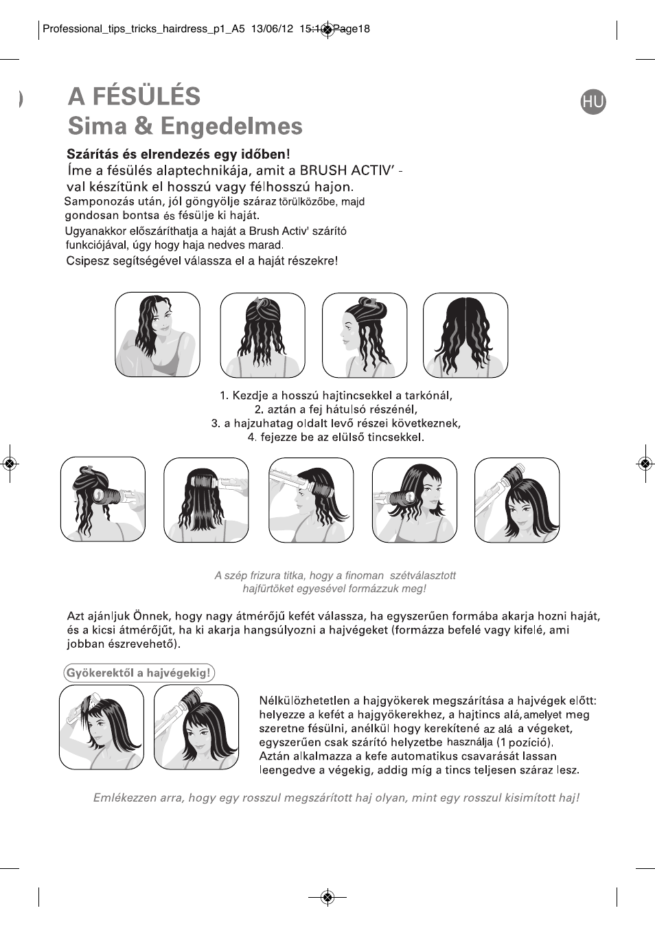 ROWENTA BRUSH ACTIV VOLUME & SHINE CF9320 User Manual | Page 74 / 122