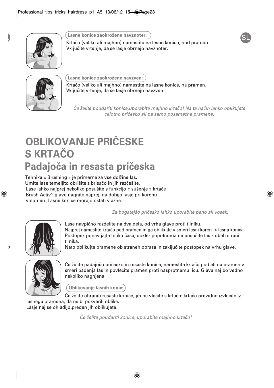 ROWENTA BRUSH ACTIV VOLUME & SHINE CF9320 User Manual | Page 79 / 122