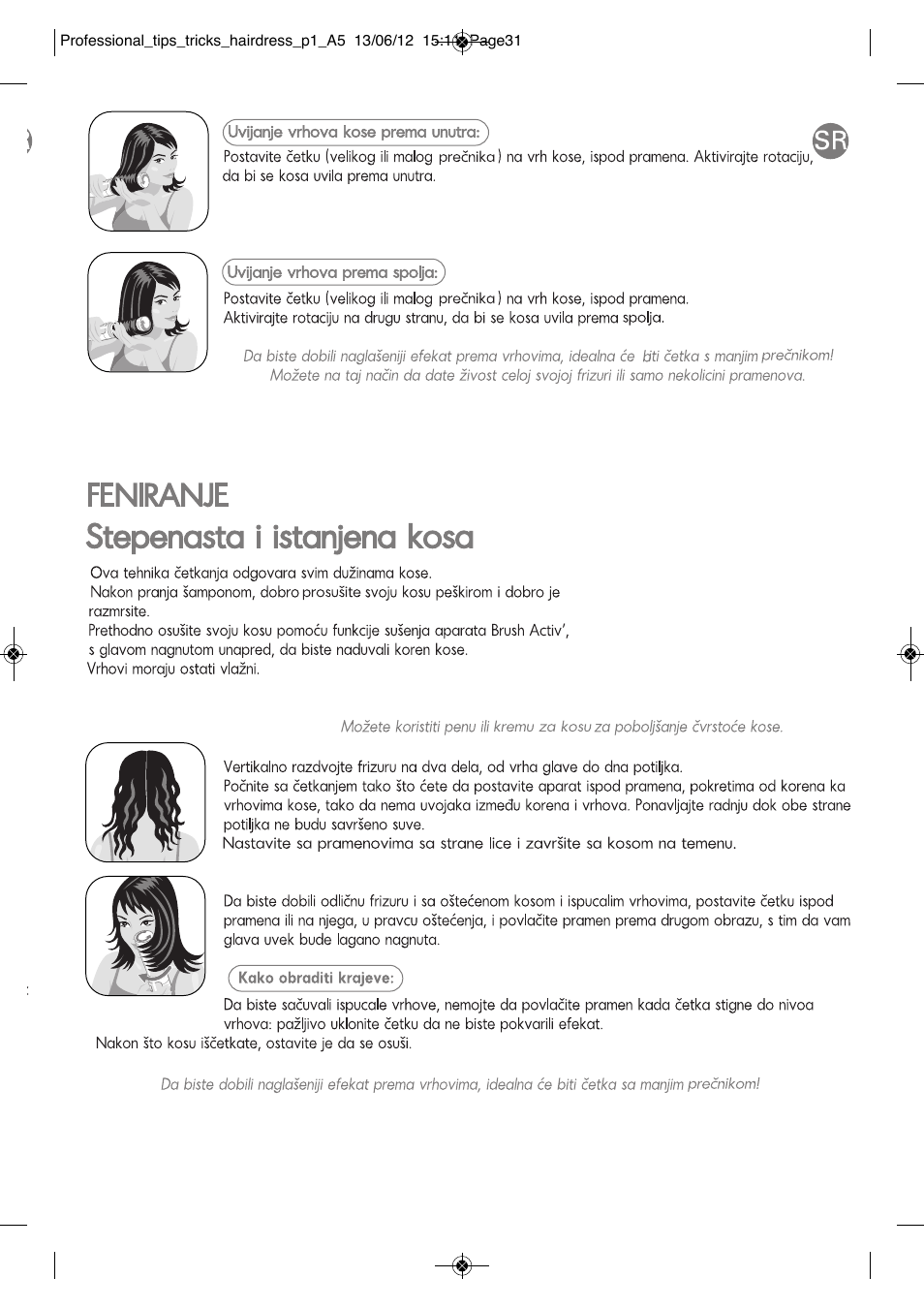 ROWENTA BRUSH ACTIV VOLUME & SHINE CF9320 User Manual | Page 87 / 122