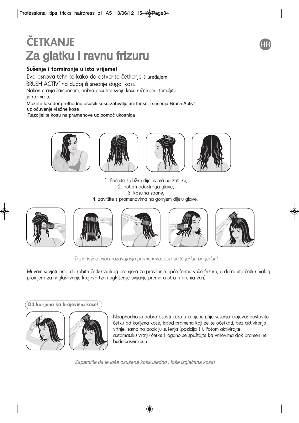 ROWENTA BRUSH ACTIV VOLUME & SHINE CF9320 User Manual | Page 90 / 122