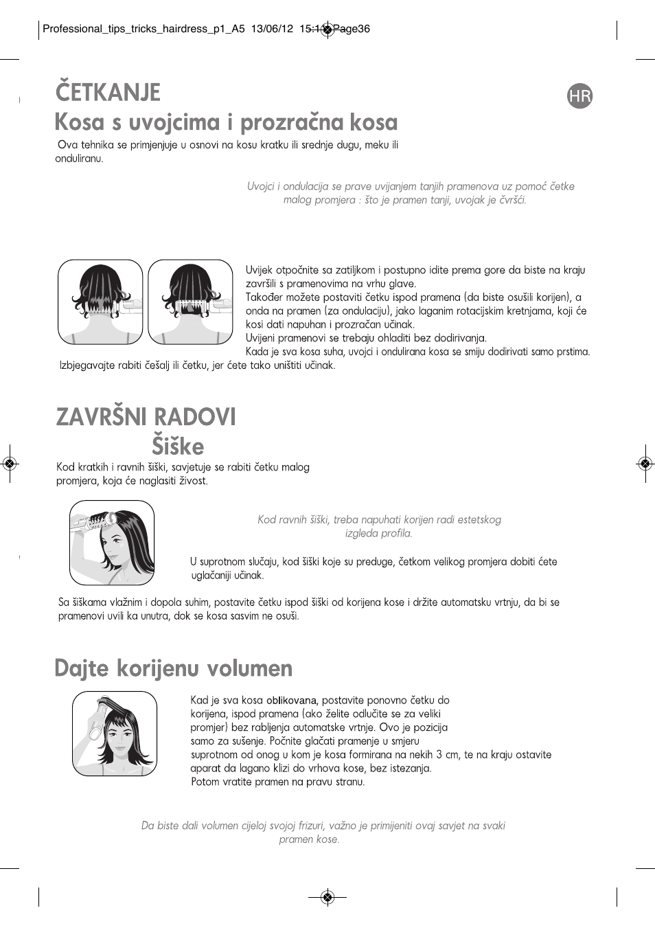 ROWENTA BRUSH ACTIV VOLUME & SHINE CF9320 User Manual | Page 92 / 122
