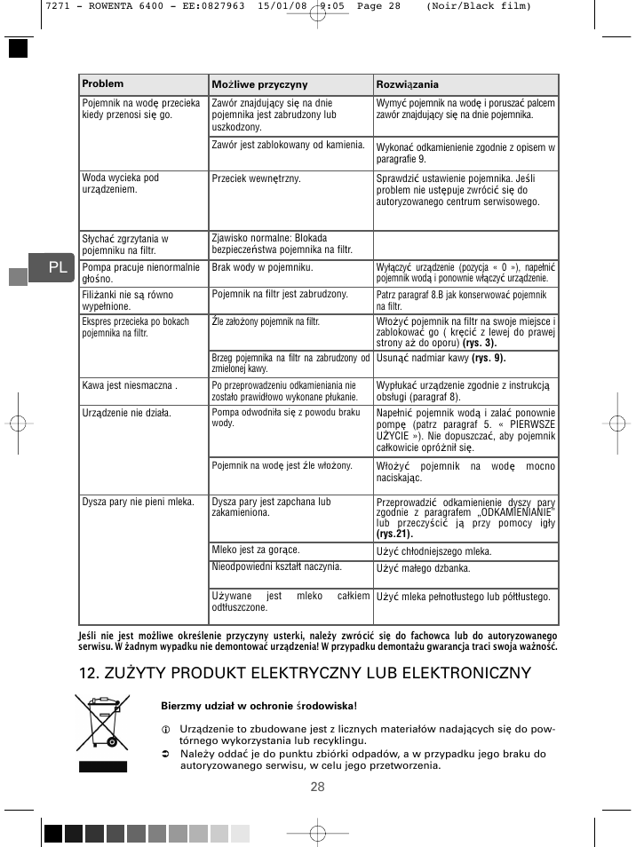 Zu yty produkt elektryczny lub elektroniczny | ROWENTA ESPREMIO ES6400 User Manual | Page 24 / 96