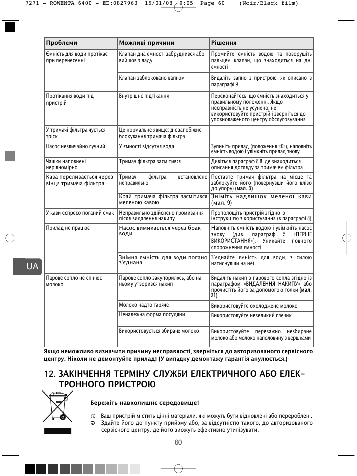 ROWENTA ESPREMIO ES6400 User Manual | Page 56 / 96