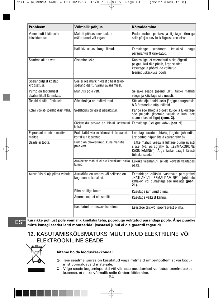 ROWENTA ESPREMIO ES6400 User Manual | Page 80 / 96